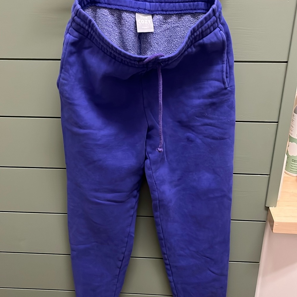 Aritzia TNA cozy fleece perfect sweats purple size small